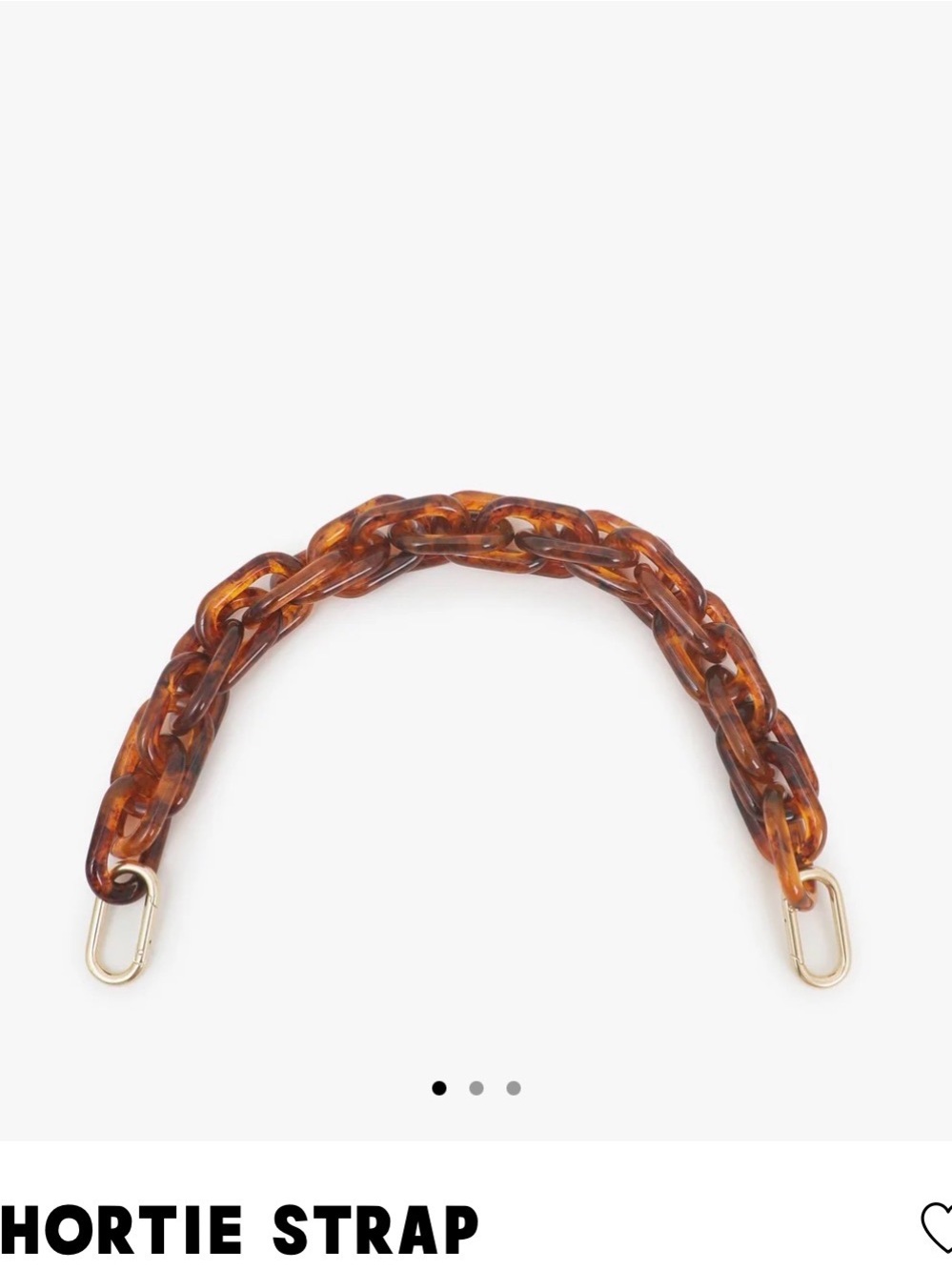 NWOT Clare V. Shortie Strap in Tortoise Resin